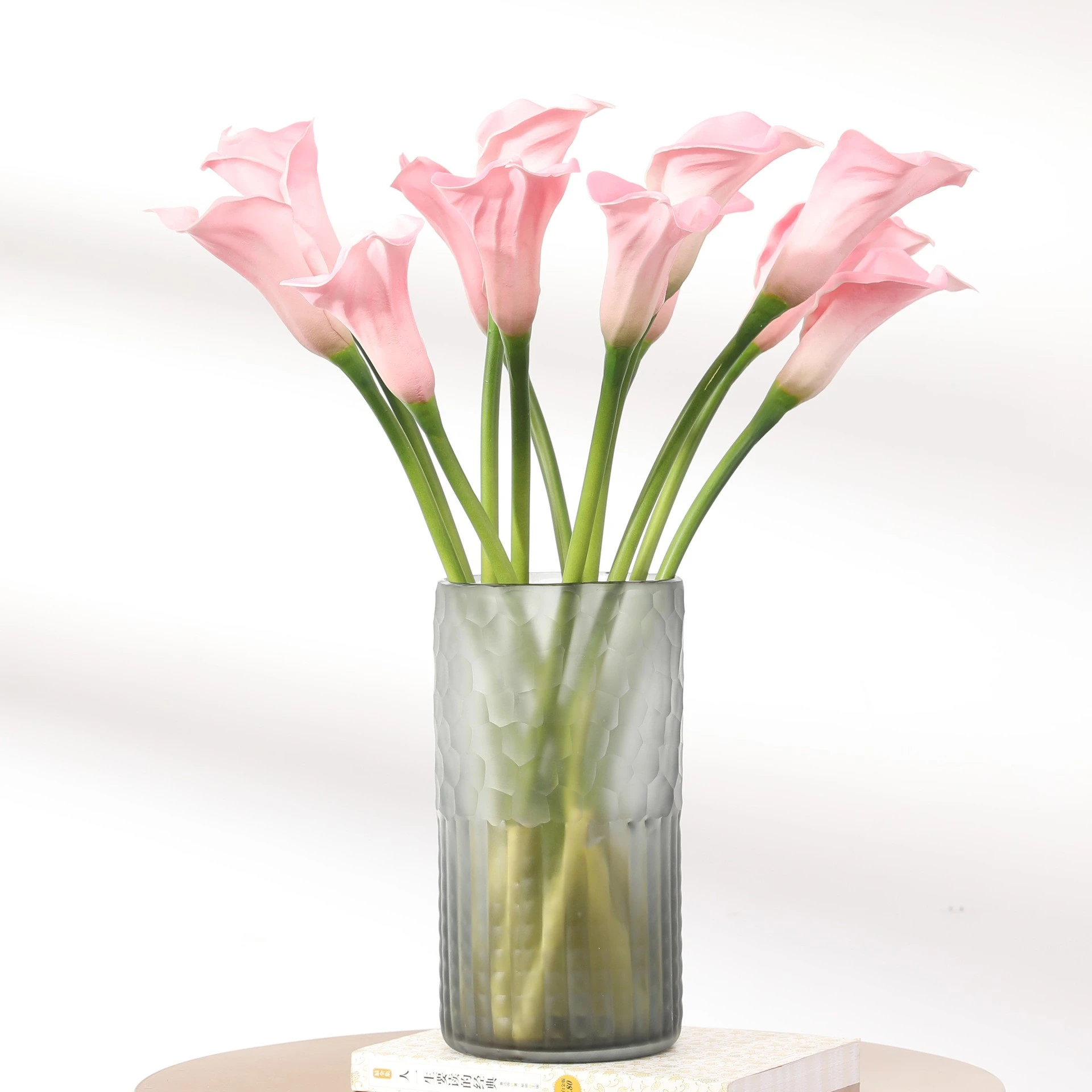 Wholesale pu artificial flower decoration, tactile PU artificial rolled edge small calla lily from the manufacturer detail image 13