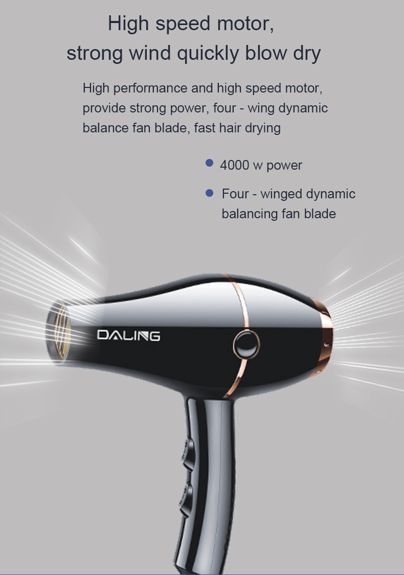 Daling DL-3006 hair dryer, high-power hair dryer, household cold and hot air hair dryer, wholesale cross-border detail image 7