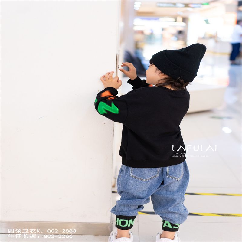 婴姿坊新款秋衣秋裤精品套装少年儿童纯棉保暖薄款柔软秋冬季棉毛衫60