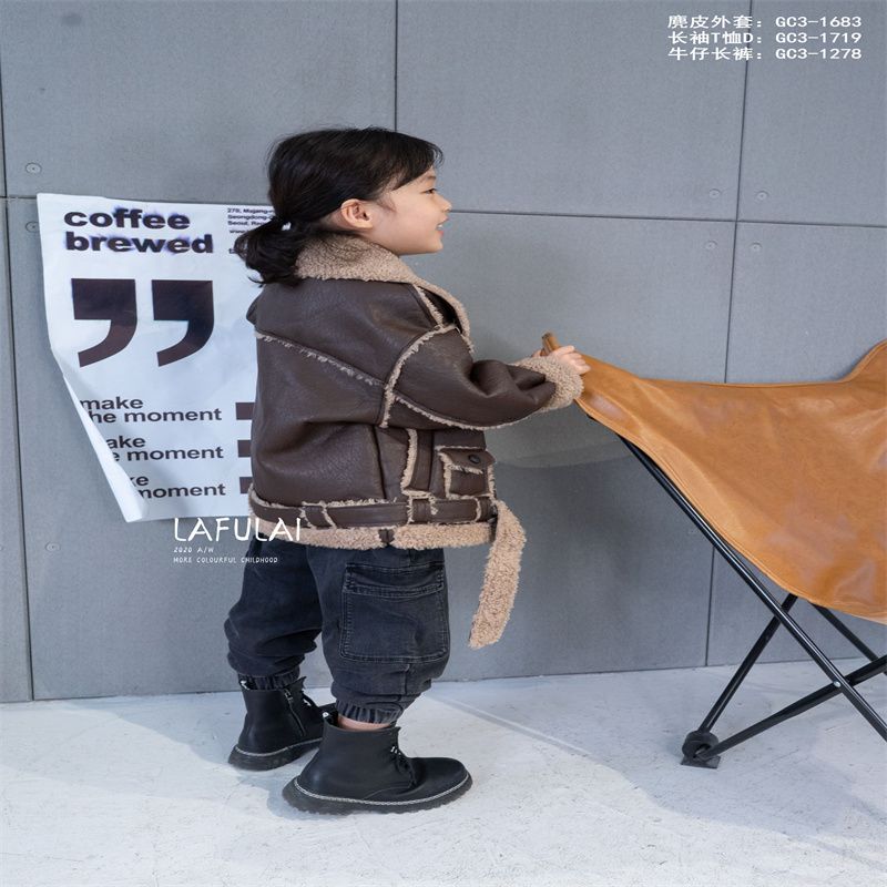 婴姿坊秋衣秋裤精品套装少年儿童纯棉保暖薄款舒适秋冬季棉毛衫56