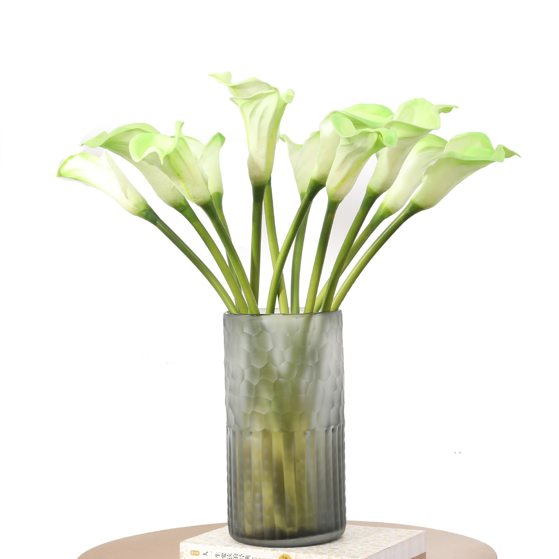 Wholesale pu artificial flower decoration, tactile PU artificial rolled edge small calla lily from the manufacturer Item Picture