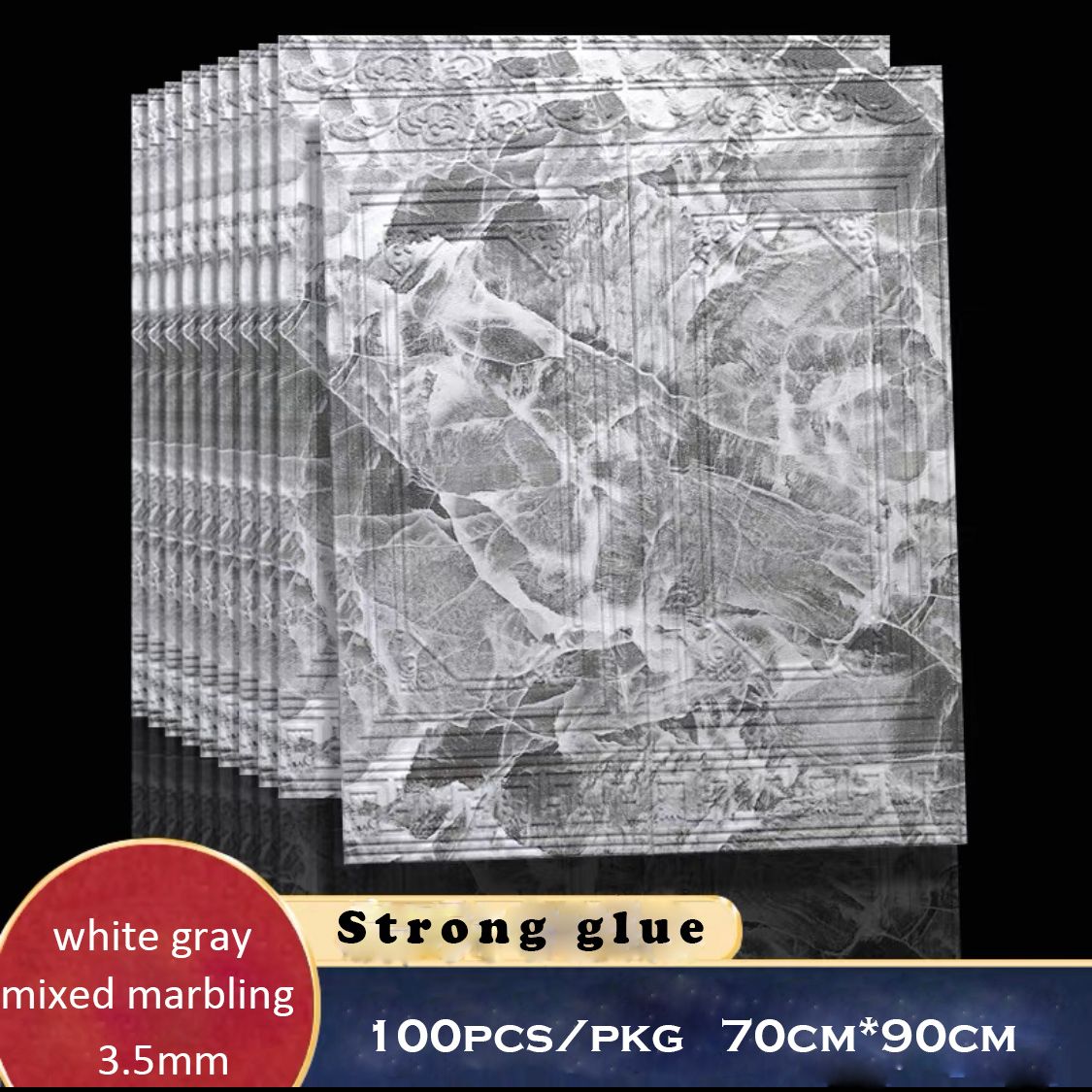 Jazz White 3D wall stickers, self-adhesive three-dimensional wall stickers, wall waistlines, skirting boards, wall panels, wall decoration stickers, bedroom, kitchen and living room wall renovation, old house renovation, rental house Application Scenario