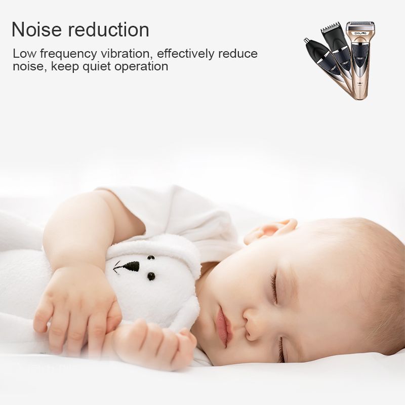 DALING-9045 Three-in-one Shaver, reciprocating electric rechargeable razor, multi-functional Hairdresser, Nose Hair Razor, Gold set, wholesale for export, three-in-one shaver, hairdresser, nose hair razor Specification image