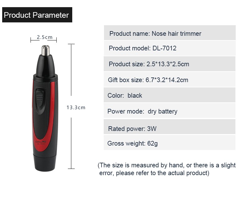 Daling Electric Nasal Hair Trimmer DL-7012 Nasal Hair Trimmer Wholesale Cross-border detail image 11