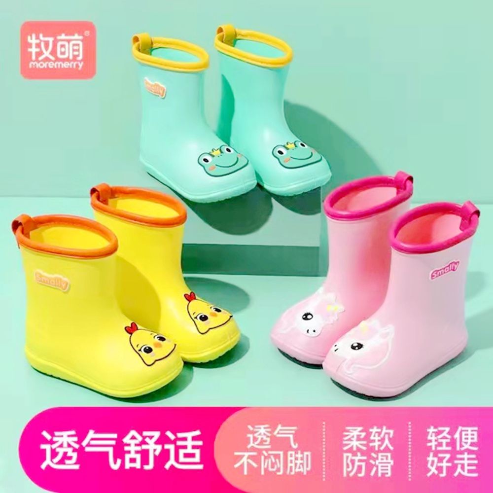 儿童雨鞋男童女孩夏季卡通防滑雨靴宝宝幼儿园小孩水鞋轻便小学生胶鞋图