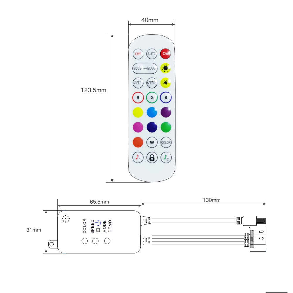 蓝牙音乐控制器RGB灯带控制器智能控制器详情图1