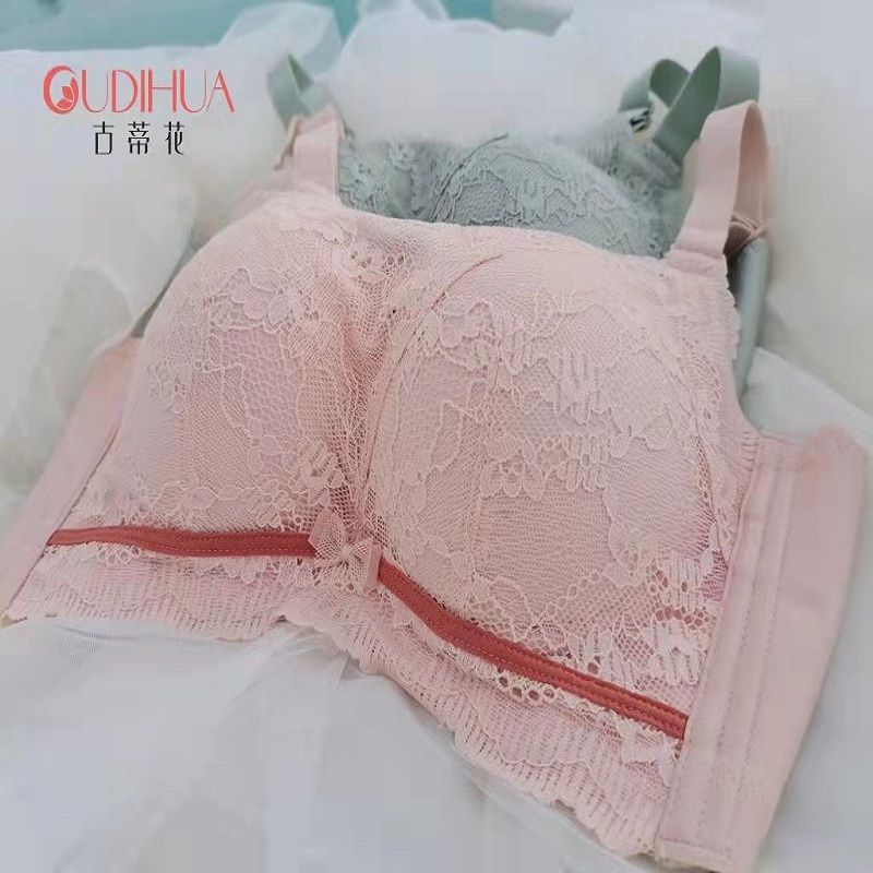内衣女薄款夏季大胸显小无钢圈聚拢防下垂超薄文胸罩套装16