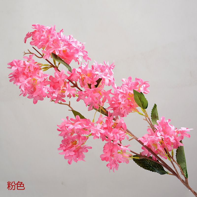 Wedding artificial flowers: lilacs, encrypted cross cherry blossoms, decorative flowers, wedding flower arrangements, arches, venue decoration, artificial flowers Item Picture