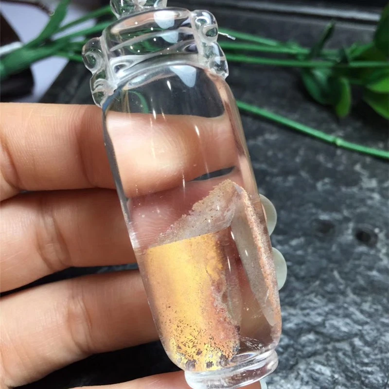 The natural ghost-carved pendant of the bright crystal jewelry is exquisitely crafted with sufficient water head detail image 5