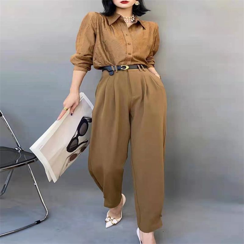 新款时尚潮流设计款上衣衫女早秋2021新款慵懒百搭通类薄款女装高品质女装171