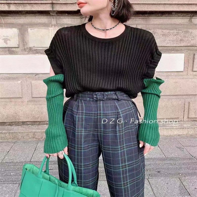 2021年夏季新款中长款宽松显瘦修身流星女装时尚休闲V领女式连衣裙94