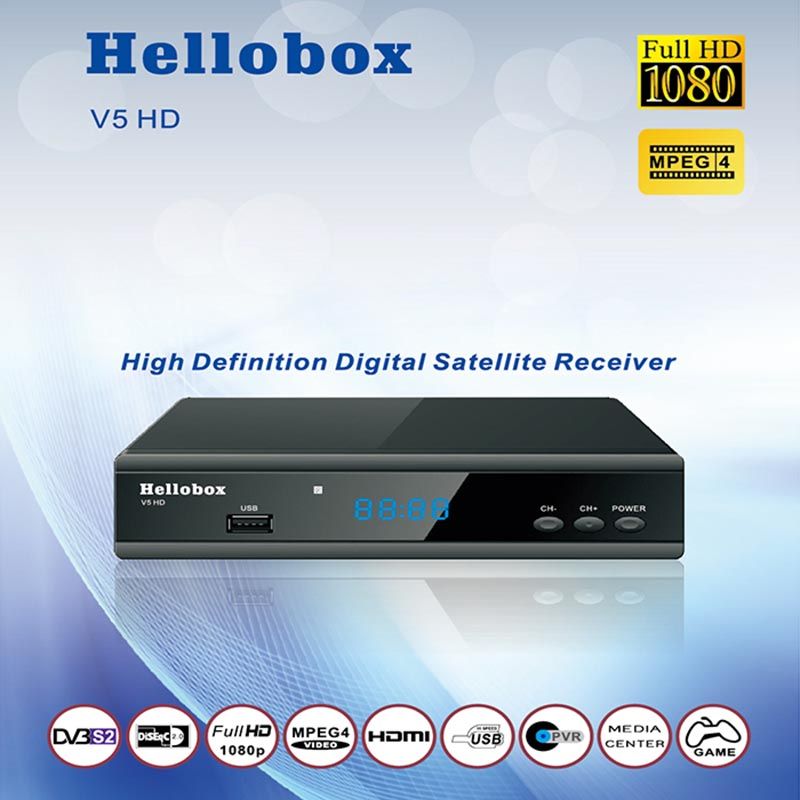 Hellobox v5 HD 原装高清数字DVB s2出口东南亚，印度，非洲
