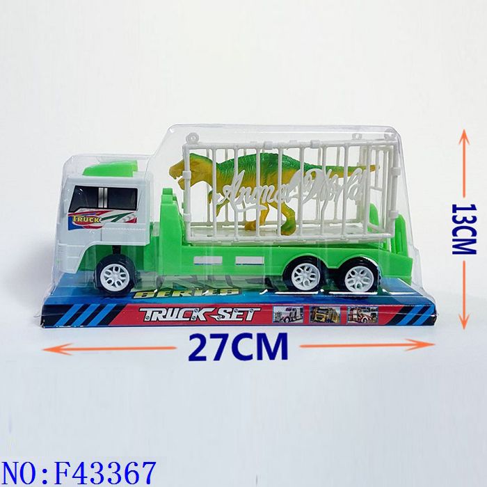 Toy car model stand inertial trailer loaded dinosaur + bar cross border children boys and girls mini car toy wholesale F43367 details Picture