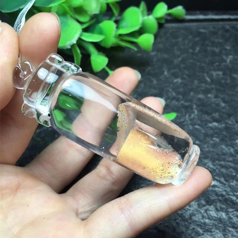 The natural ghost-carved pendant of the bright crystal jewelry is exquisitely crafted with sufficient water head detail image 3