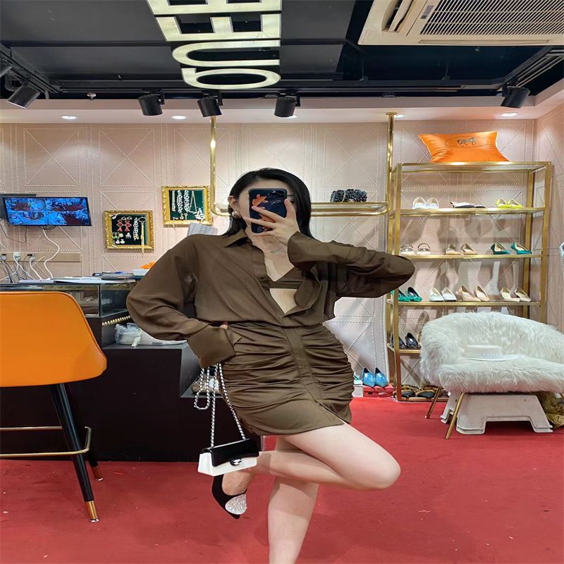 针织套女短袖长袖高品质女装2021秋季新款不规则套装短款上衣时尚新款331