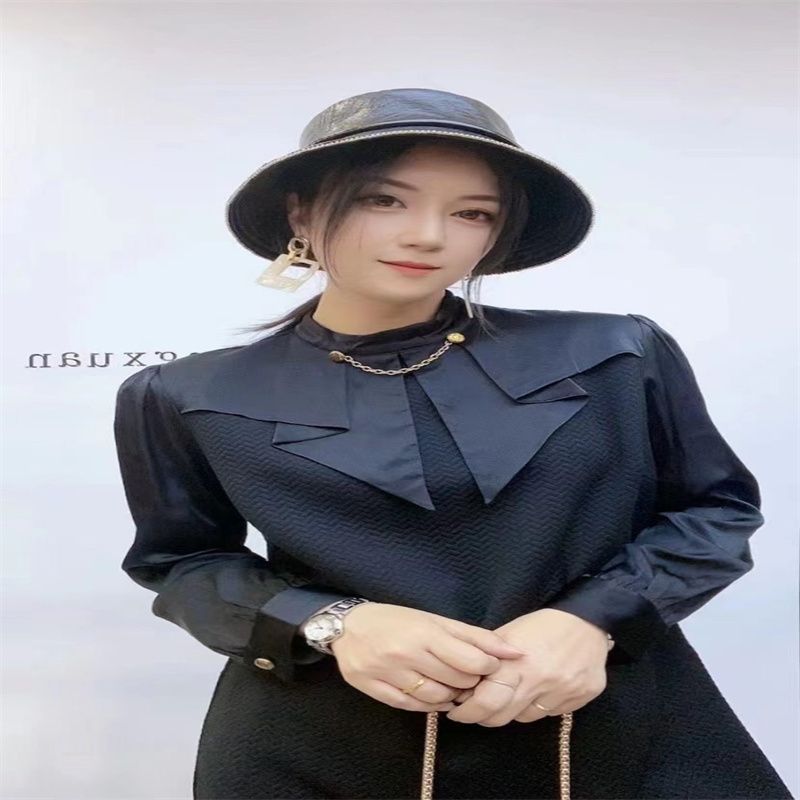 早秋女装今年流行的新款上衣慵懒风温柔韩系上衣罩衫初秋时尚时尚精致女装153