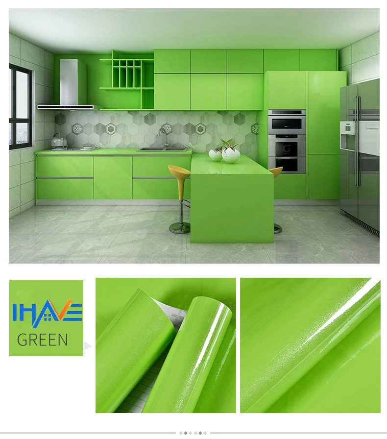 Dark green pearlescent self-adhesive tape with back adhesive, moisture-proof, waterproof, easy to clean, stain-proof, renovation wallpaper, kitchen fume sticker, furniture sticker, cabinet sticker, furniture renovation wardrobe, office desk, door, table, bedroom, living room, 60cm*3m detail image 3