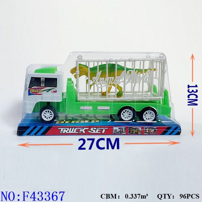 Toy car model stand inertial trailer loaded dinosaur + bar cross border children boys and girls mini car toy wholesale F43367 full figure