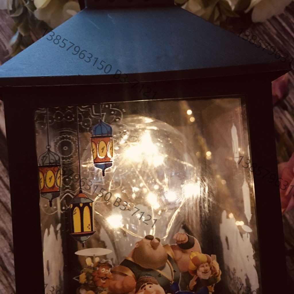 斋月万圣诞节风灯仿古煤油火焰塑料创意装饰工艺电子蜡烛台进口跨境批发地摊抖音爆款婚庆路引LED马灯软装道具壁炉UV004详情图12