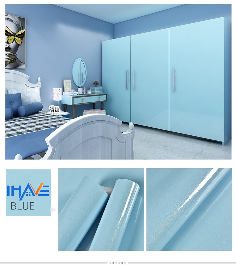 Pearlescent self-adhesive tape with back adhesive, moisture-proof, water-proof, easy to clean, stain-proof, renovation wallpaper, kitchen fume sticker, furniture sticker, cabinet sticker, furniture renovation wardrobe, office desk, door, table, bedroom, living room, 60cm*3m detail image 3