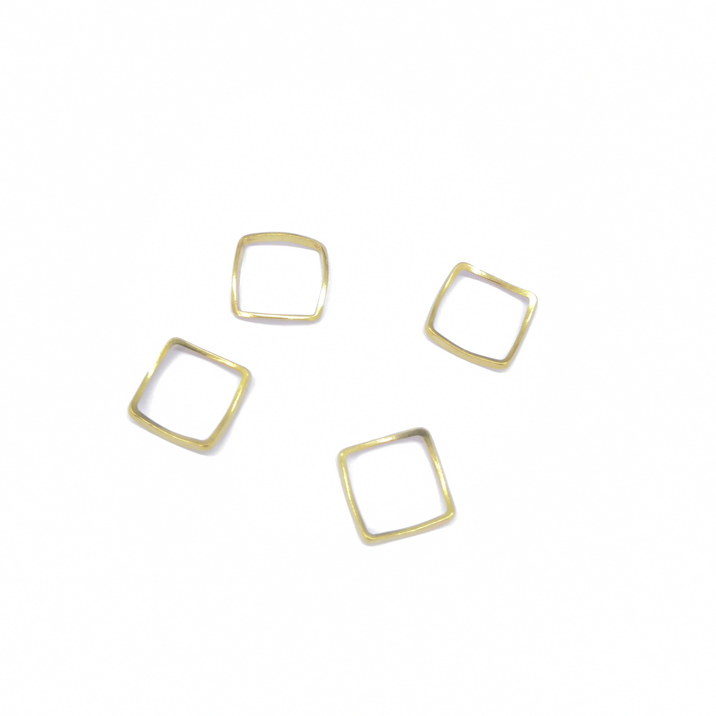 Aotong jewelry accessories FA00228 square copper ring concave arc