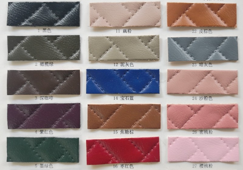 现货批发条块状PVC人造革  拉毛布底柔软仿绗绣皮革箱包革汽车革详情图2