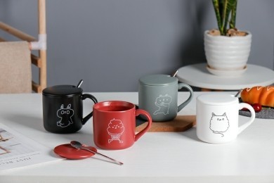 高颜值高质量耐用性能好大容量陶瓷水杯创意详情5