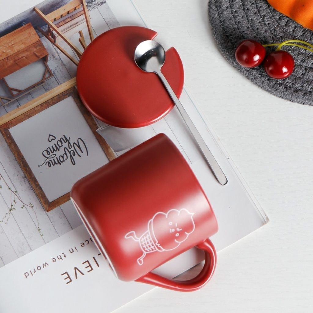 高颜值高质量耐用性能好大容量陶瓷水杯创意详情3