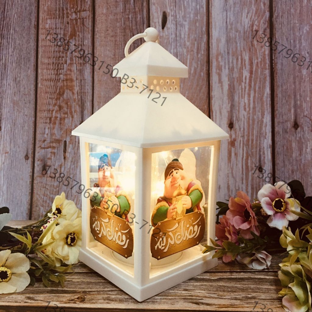 Ramadan Christmas lantern, antique kerosene flame, plastic creative decoration, electronic candle stand, imported cross-border wholesale, street stall, Douyin bestseller, wedding road guide, LED horse lantern, soft decoration prop, fireplace UV006 detail image 3