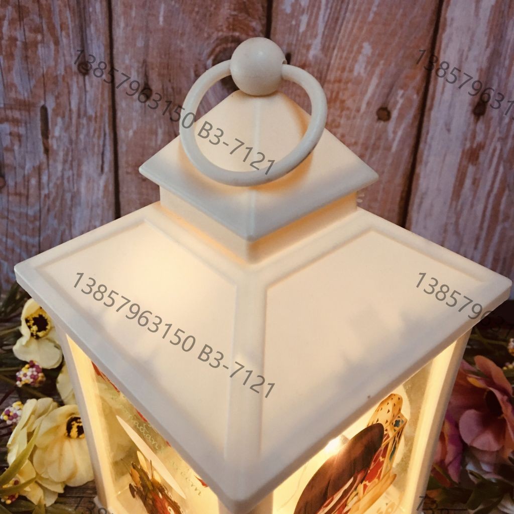 Ramadan Christmas lantern, antique kerosene flame, plastic creative decoration, electronic candle stand, imported cross-border wholesale, street stall, Douyin bestseller, wedding road guide, LED horse lantern, soft decoration prop, fireplace UV006 detail image 15