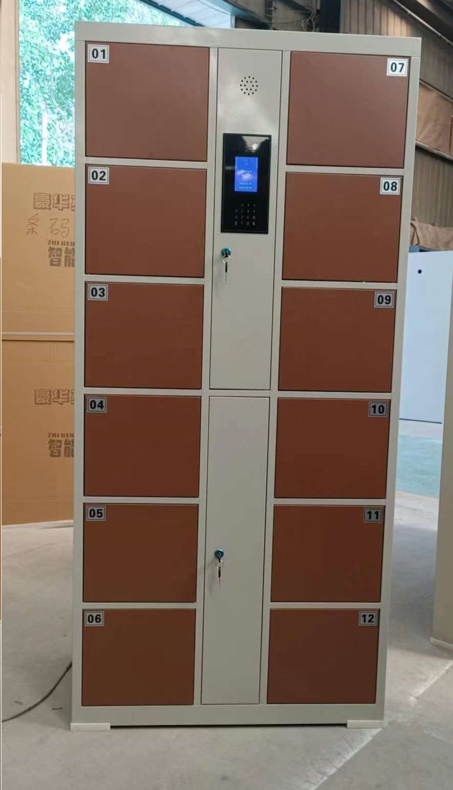 Wholesale supermarket luggage lockers, electronic parcel lockers, barcode storage lockers, intelligent lockers, 24 doors detail image 6