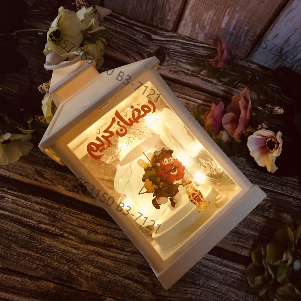 Ramadan Christmas lantern, antique kerosene flame, plastic creative decoration, electronic candle stand, imported cross-border wholesale, street stall, Douyin bestseller, wedding road guide, LED horse lantern, soft decoration prop, fireplace UV009 detail image 1
