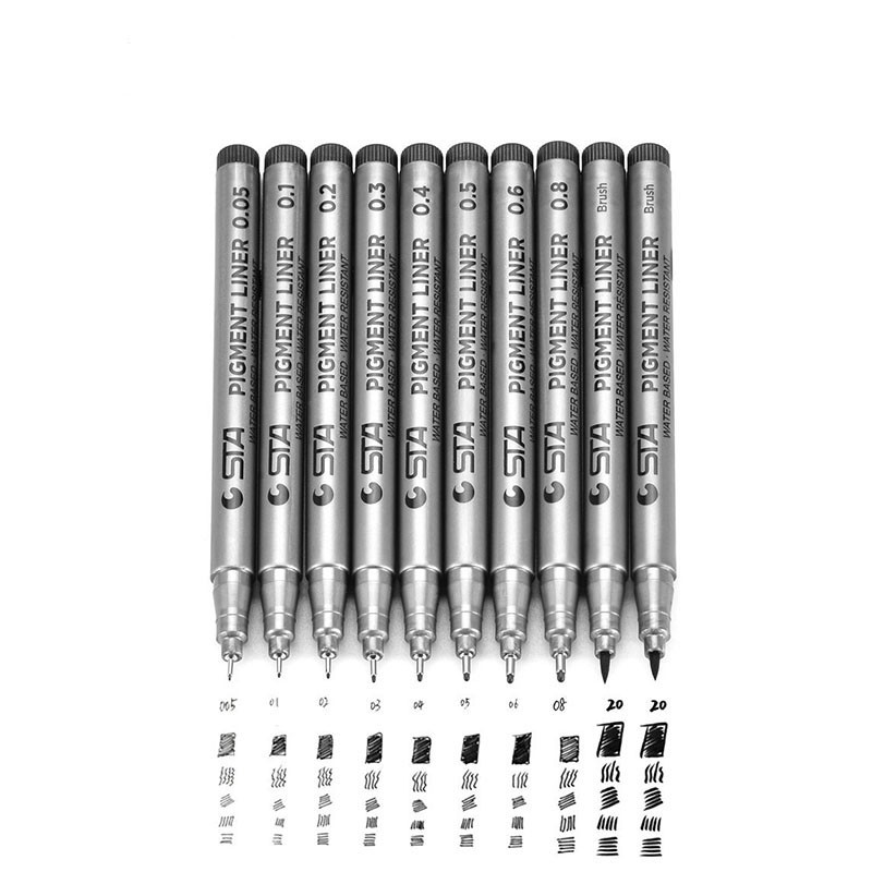 Needle pen sketching pen 0.05-1.2mm student comic design special outlining pen detail image 1