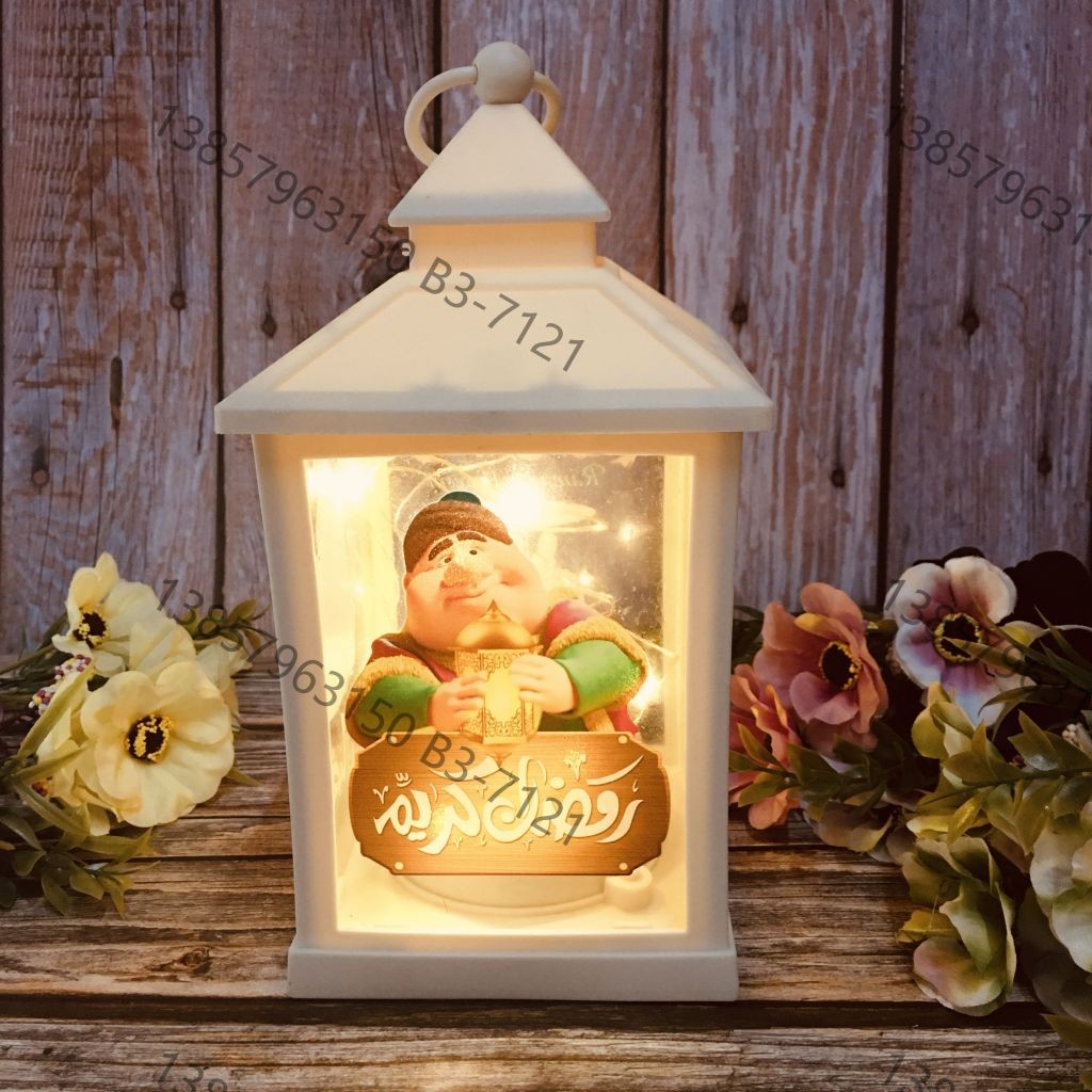 Ramadan Christmas lantern, antique kerosene flame, plastic creative decoration, electronic candle stand, imported cross-border wholesale, street stall, Douyin bestseller, wedding road guide, LED horse lantern, soft decoration prop, fireplace UV006 detail image 11