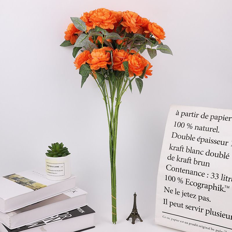 Wholesale of new Chinese-style home decoration artificial flower bouquets and wedding decoration artificial flowers in stock