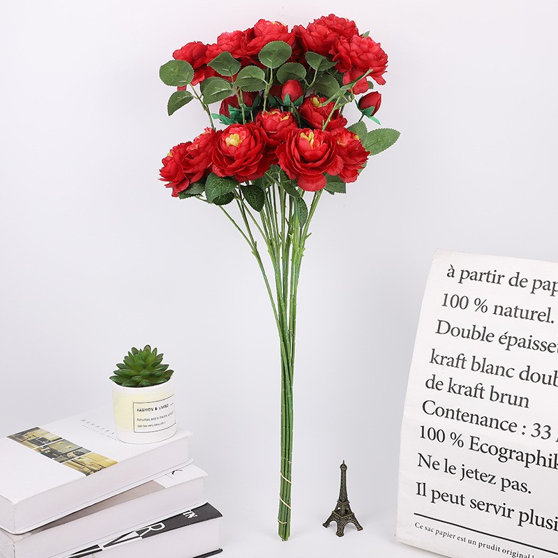 Wholesale of new Chinese-style home decoration artificial flower bouquets and wedding decoration artificial flowers in stock detail image 18