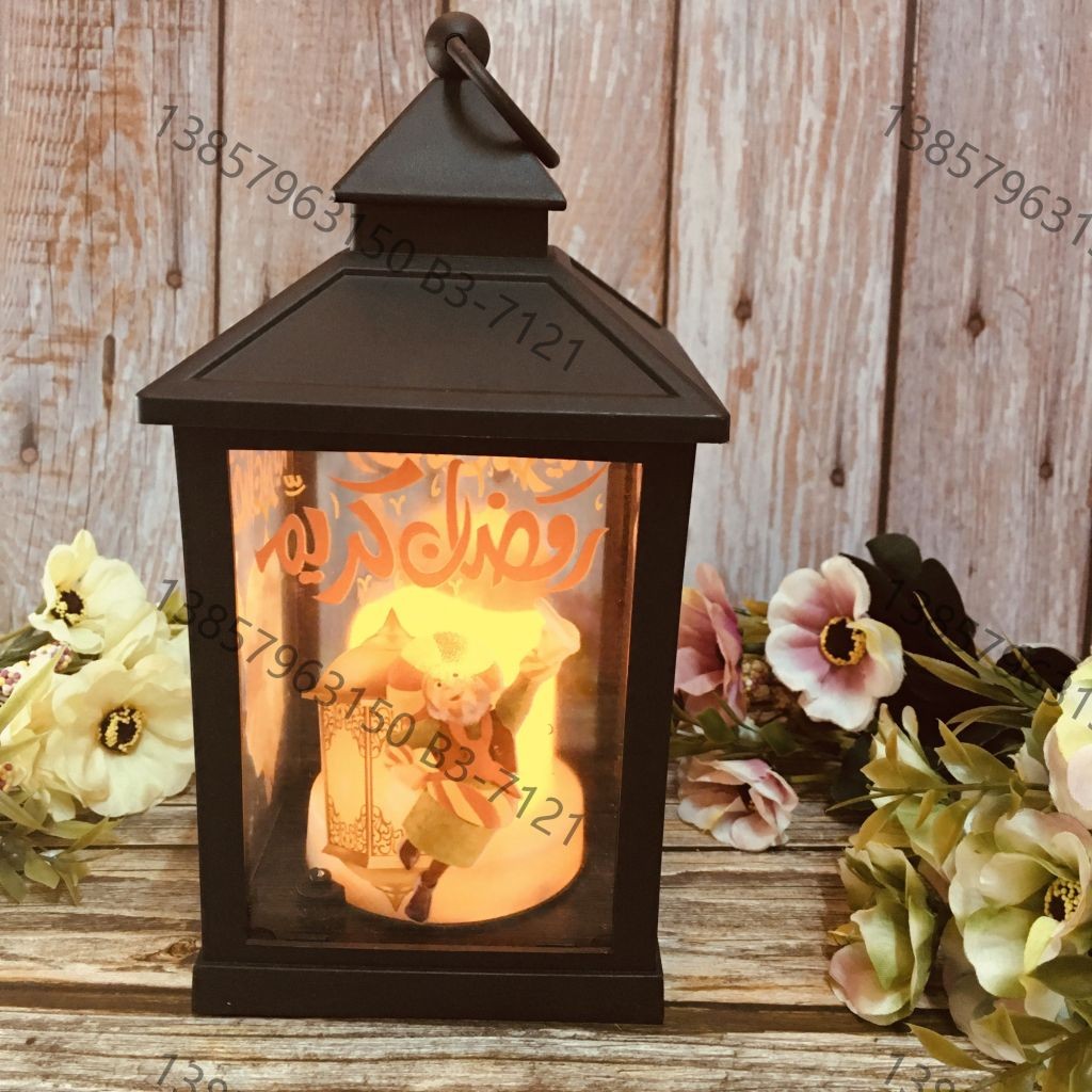 Ramadan Christmas lantern, antique kerosene flame, plastic creative decoration, electronic candle stand, imported cross-border wholesale, street stall, Douyin bestseller, wedding road guide, LED horse lantern, soft decoration prop, fireplace UV009 detail image 8