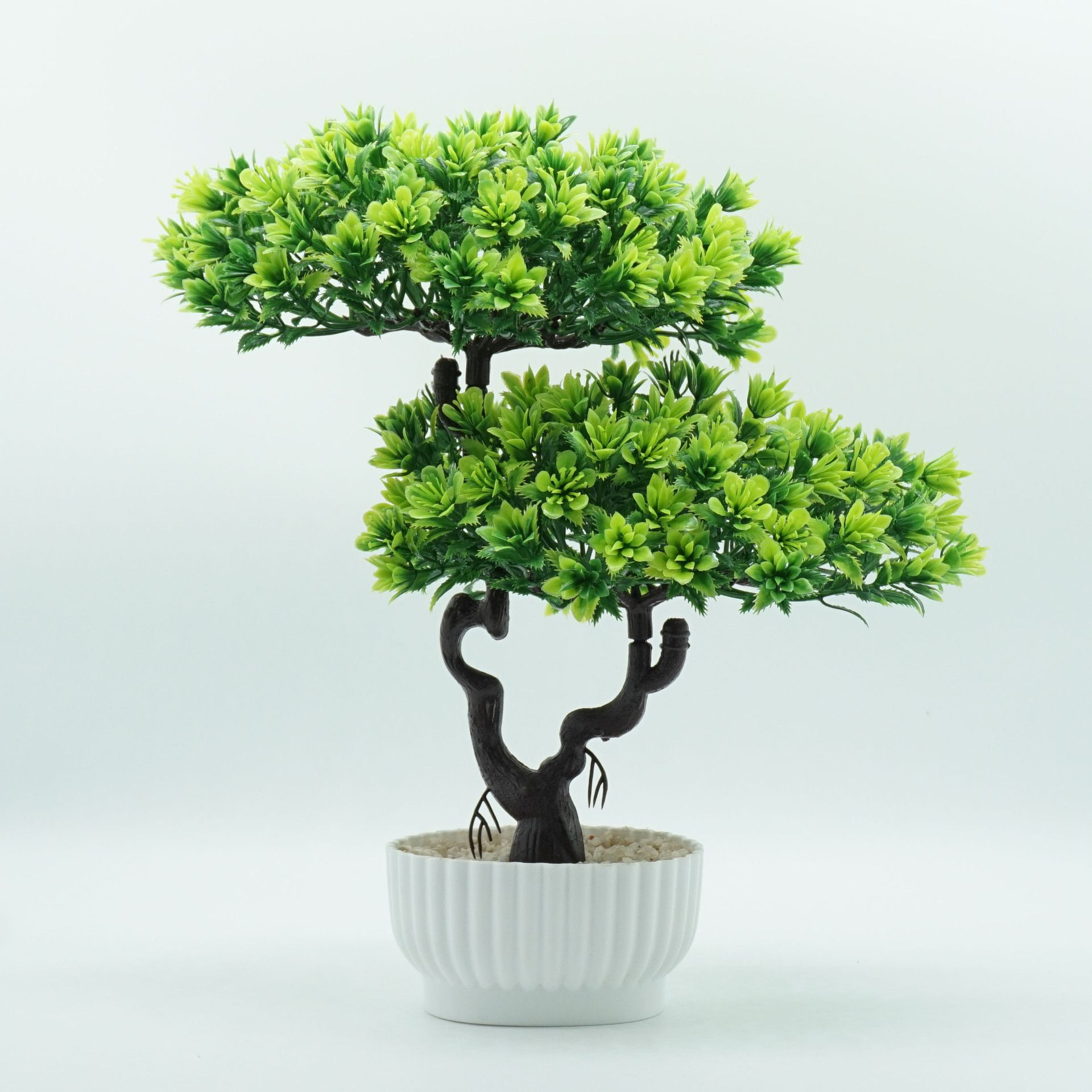 Factory direct sales of new artificial flower ornaments, welcoming pine bonsai, table artificial flower potted plants, home decoration plastic flowers