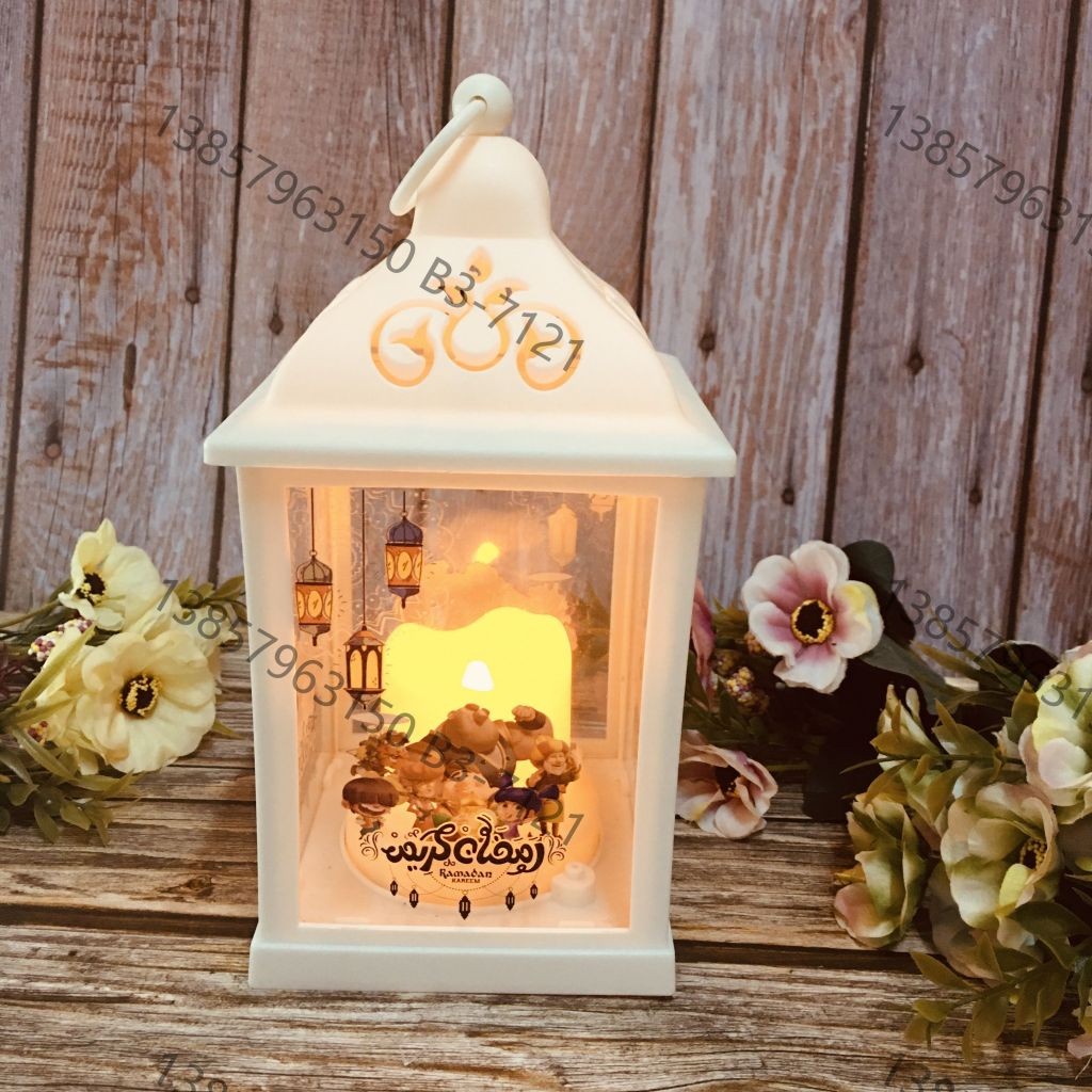 Ramadan Christmas lantern, antique kerosene flame, plastic creative decoration, electronic candle stand, imported cross-border wholesale, street stall, Douyin bestseller, wedding road guide, LED horse lantern, soft decoration prop, fireplace UV009 detail image 11