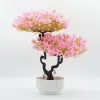 Factory direct sales of new artificial flower ornaments, welcoming pine bonsai, table artificial flower potted plants, home decoration plastic flowers Specification image