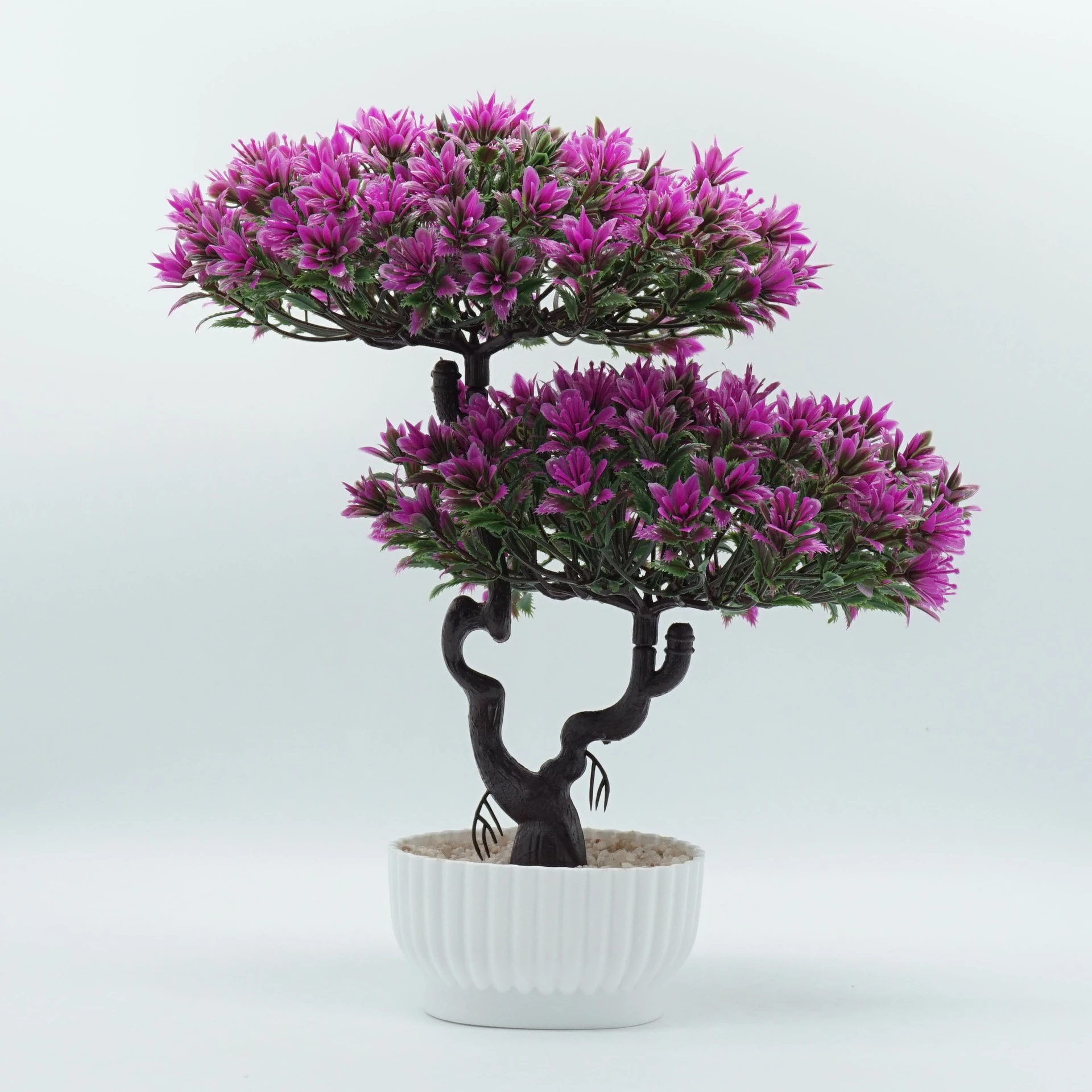 Factory direct sales of new artificial flower ornaments, welcoming pine bonsai, table artificial flower potted plants, home decoration plastic flowers detail image 10