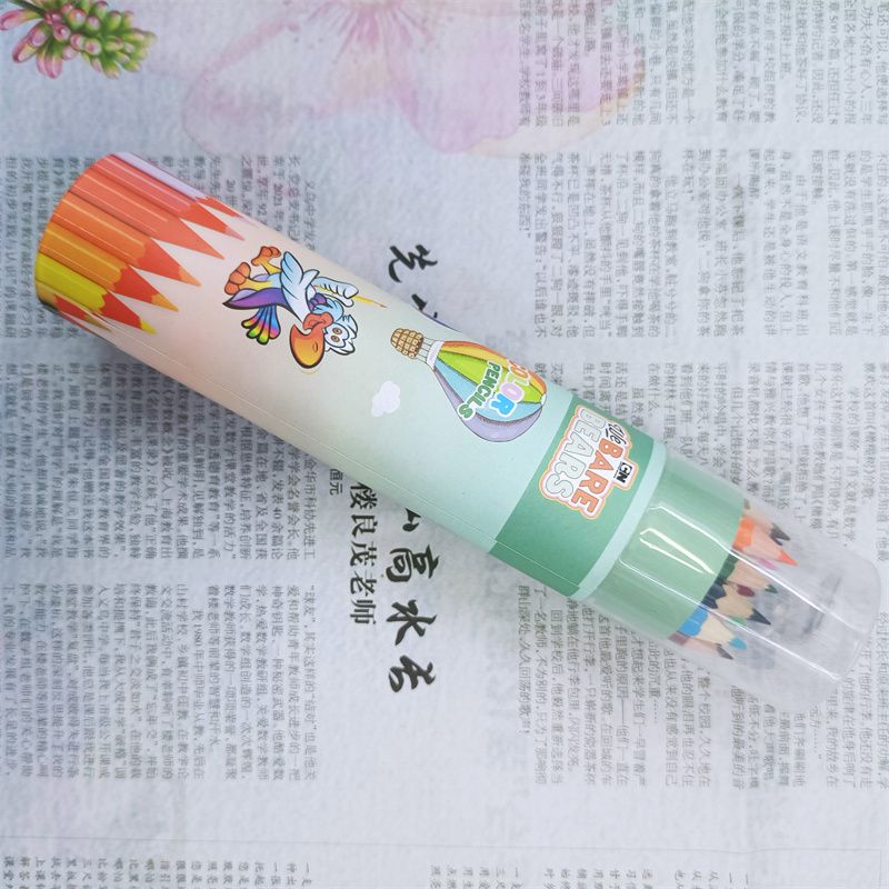18色7寸彩色铅笔0.72直径桶装