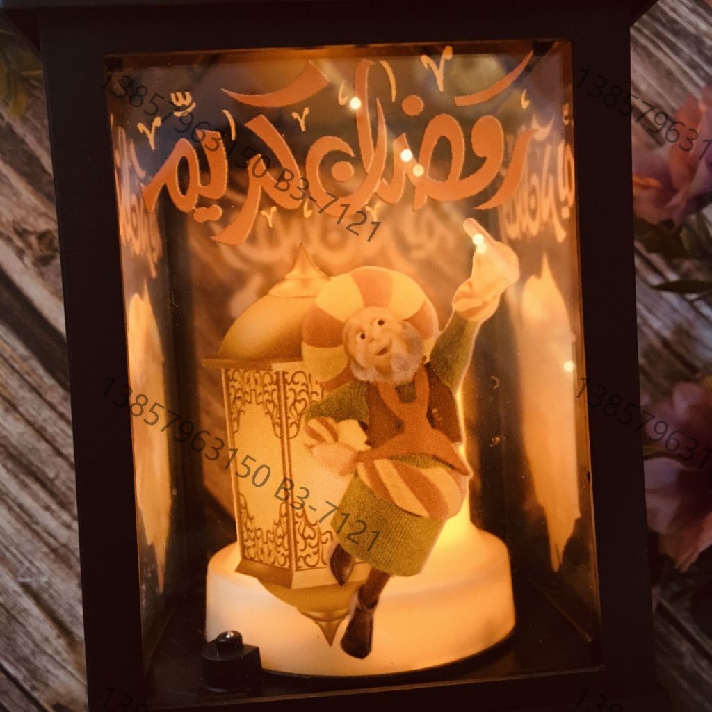 Ramadan Christmas lantern, antique kerosene flame, plastic creative decoration, electronic candle stand, imported cross-border wholesale, street stall, Douyin bestseller, wedding road guide, LED horse lantern, soft decoration prop, fireplace UV009 detail image 12