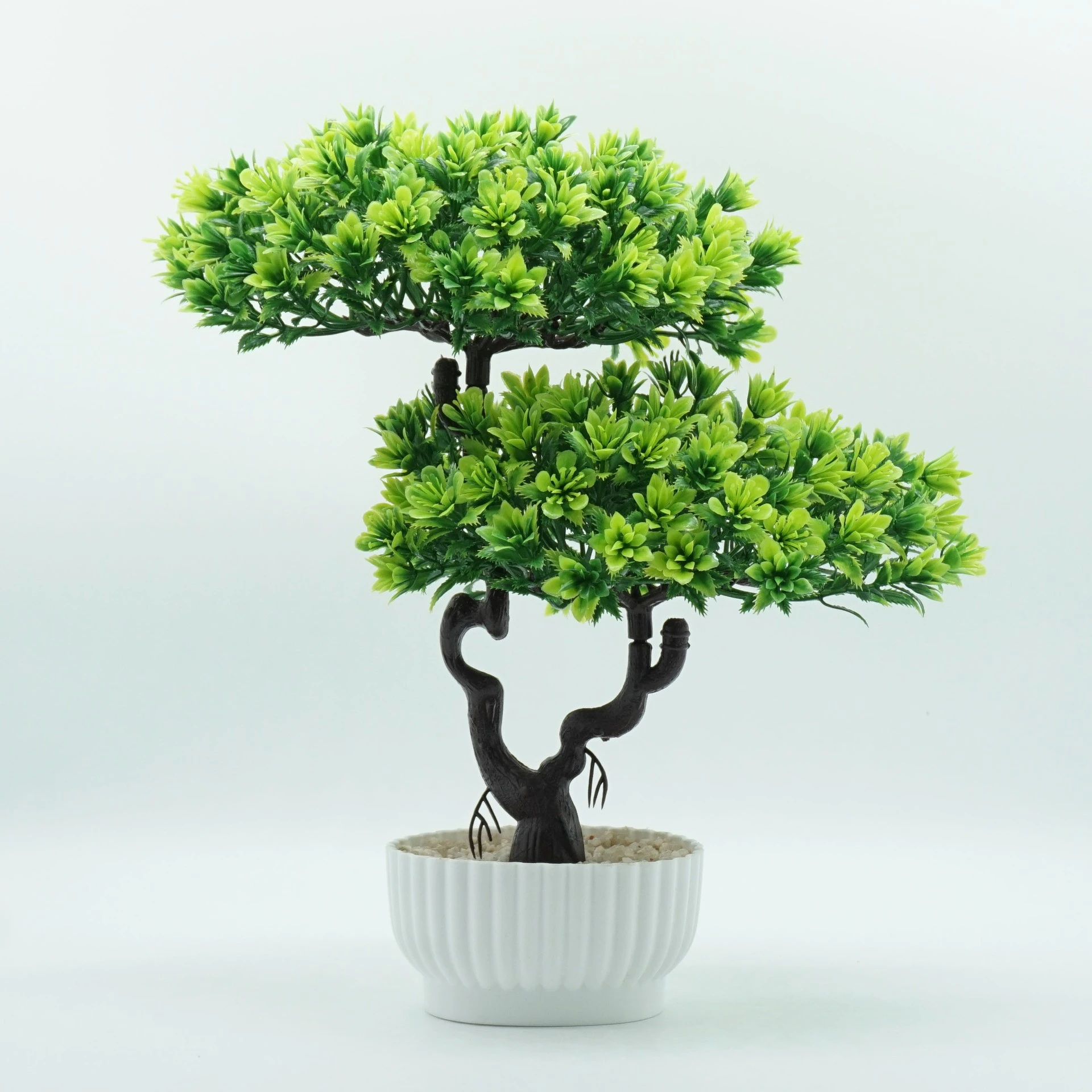 Factory direct sales of new artificial flower ornaments, welcoming pine bonsai, table artificial flower potted plants, home decoration plastic flowers detail image 9