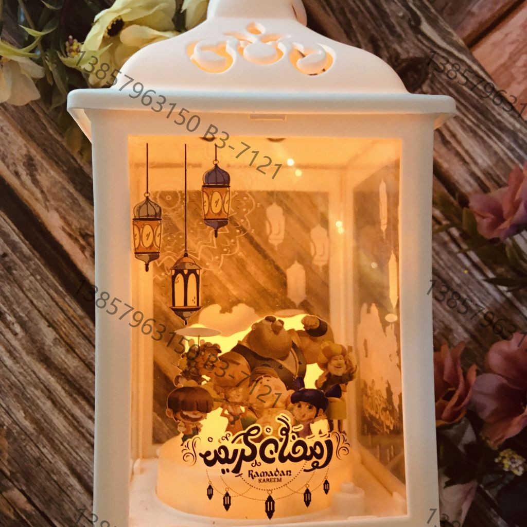 Ramadan Christmas lantern, antique kerosene flame, plastic creative decoration, electronic candle stand, imported cross-border wholesale, street stall, Douyin bestseller, wedding road guide, LED horse lantern, soft decoration prop, fireplace UV009 detail image 15