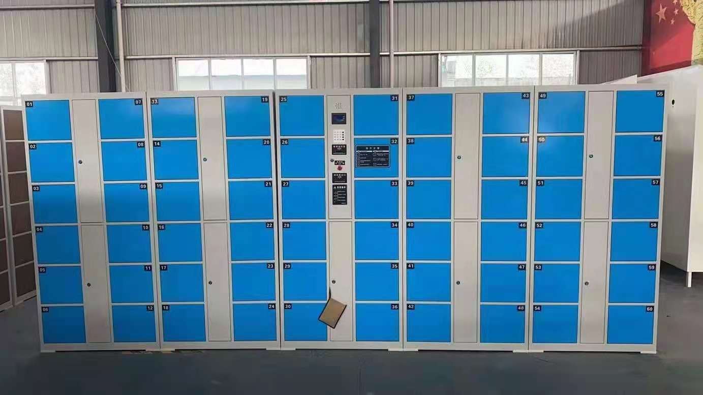 Wholesale supermarket luggage lockers, electronic parcel lockers, barcode storage lockers, intelligent lockers, 24 doors detail image 2