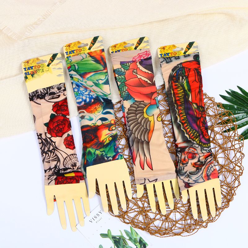 Ice sleeve man tattoo sleeve flower arm Ice cream drive sun block sleeve fishing bike arm guard woman summer arm cover