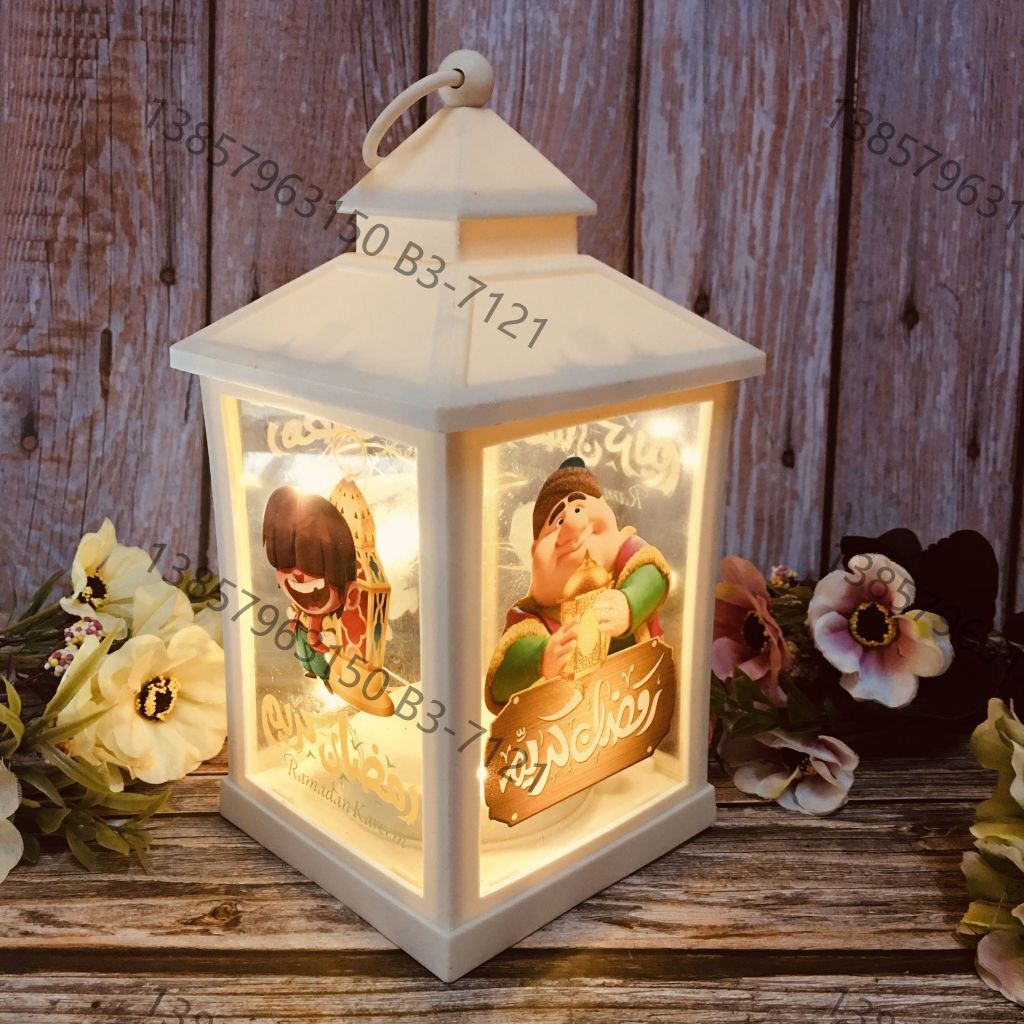 Ramadan Christmas lantern, antique kerosene flame, plastic creative decoration, electronic candle stand, imported cross-border wholesale, street stall, Douyin bestseller, wedding road guide, LED horse lantern, soft decoration prop, fireplace UV006 detail image 8