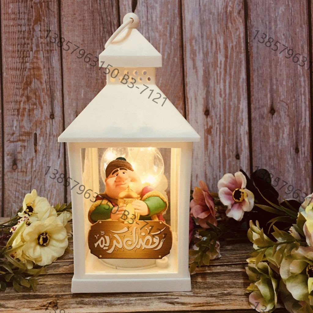 Ramadan Christmas lantern, antique kerosene flame, plastic creative decoration, electronic candle stand, imported cross-border wholesale, street stall, Douyin bestseller, wedding road guide, LED horse lantern, soft decoration prop, fireplace UV006 detail image 1