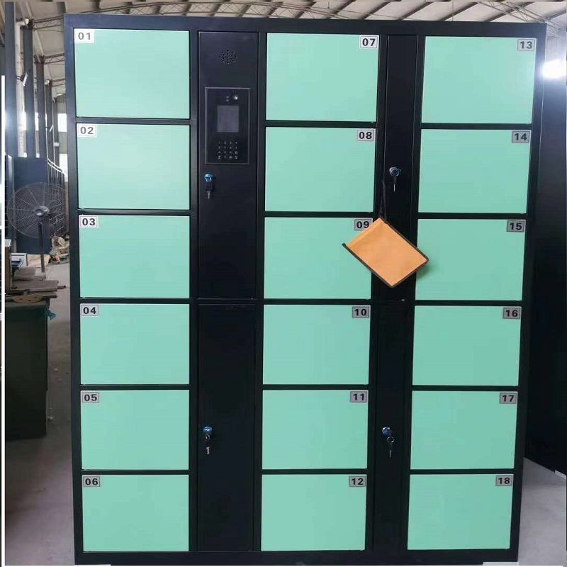 Wholesale supermarket luggage lockers, electronic parcel lockers, barcode storage lockers, intelligent lockers, 24 doors Item Picture